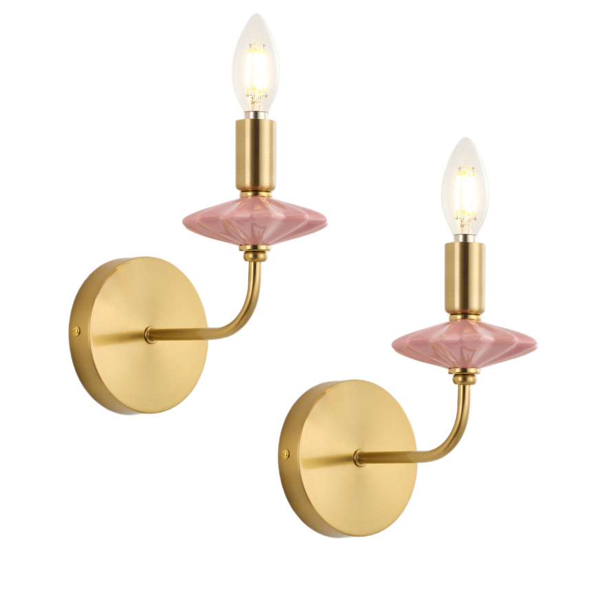 Roosa keraamiline küünlavalgusti